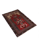 Baluch 3'0'' X 4'5'' Hand-Knotted Wool Rug 3'0'' x 4'5'' (90 X 133) / Red / N/A