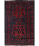 Baluch 3'0'' X 4'6'' Hand-Knotted Wool Rug 3'0'' x 4'6'' (90 X 135) / Red / N/A