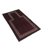 Baluch 2'10'' X 4'10'' Hand-Knotted Wool Rug 2'10'' x 4'10'' (85 X 145) / Red / N/A