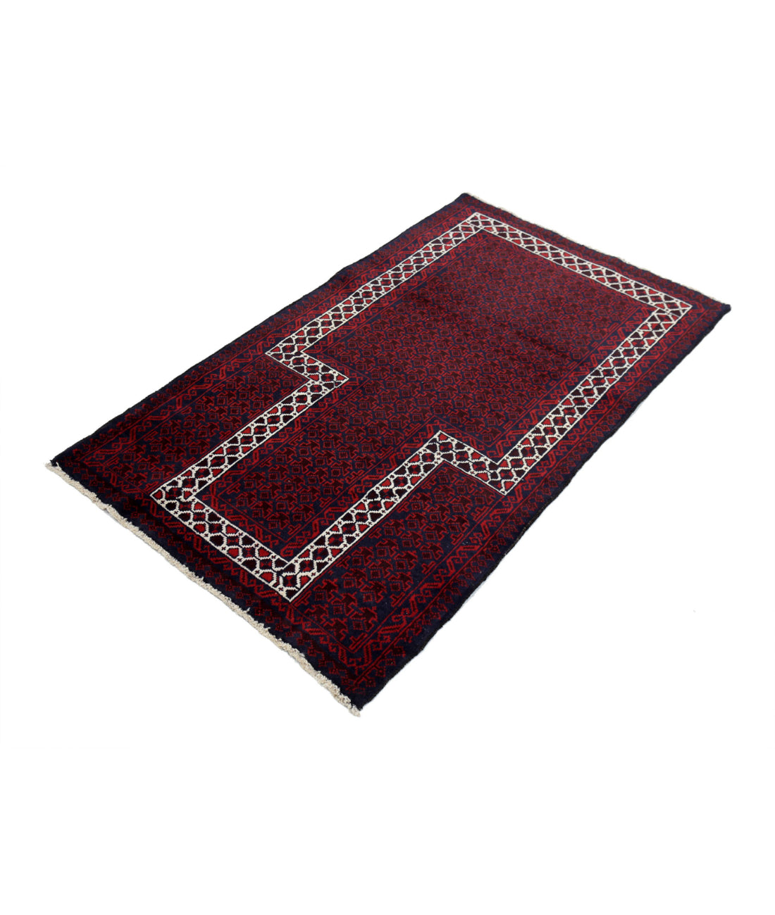 Baluch 2'10'' X 4'10'' Hand-Knotted Wool Rug 2'10'' x 4'10'' (85 X 145) / Red / N/A
