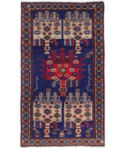 Baluch 2'8'' X 4'8'' Hand-Knotted Wool Rug 2'8'' x 4'8'' (80 X 140) / Red / N/A