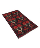 Baluch 2'10'' X 4'6'' Hand-Knotted Wool Rug 2'10'' x 4'6'' (85 X 135) / Red / N/A