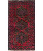 Baluch 2'11'' X 5'7'' Hand-Knotted Wool Rug 2'11'' x 5'7'' (88 X 168) / Red / N/A