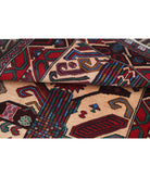 Baluch 3'0'' X 5'0'' Hand-Knotted Wool Rug 3'0'' x 5'0'' (90 X 150) / Red / N/A