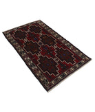 Baluch 2'1'' X 4'8'' Hand-Knotted Wool Rug 2'1'' x 4'8'' (63 X 140) / Red / N/A