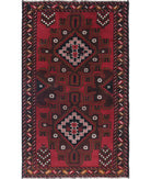 Baluch 2'9'' X 4'8'' Hand-Knotted Wool Rug 2'9'' x 4'8'' (83 X 140) / Red / N/A