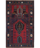 Baluch 2'9'' X 4'8'' Hand-Knotted Wool Rug 2'9'' x 4'8'' (83 X 140) / Red / N/A