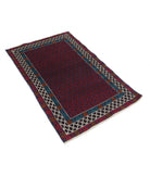 Baluch 2'9'' X 4'5'' Hand-Knotted Wool Rug 2'9'' x 4'5'' (83 X 133) / Red / N/A