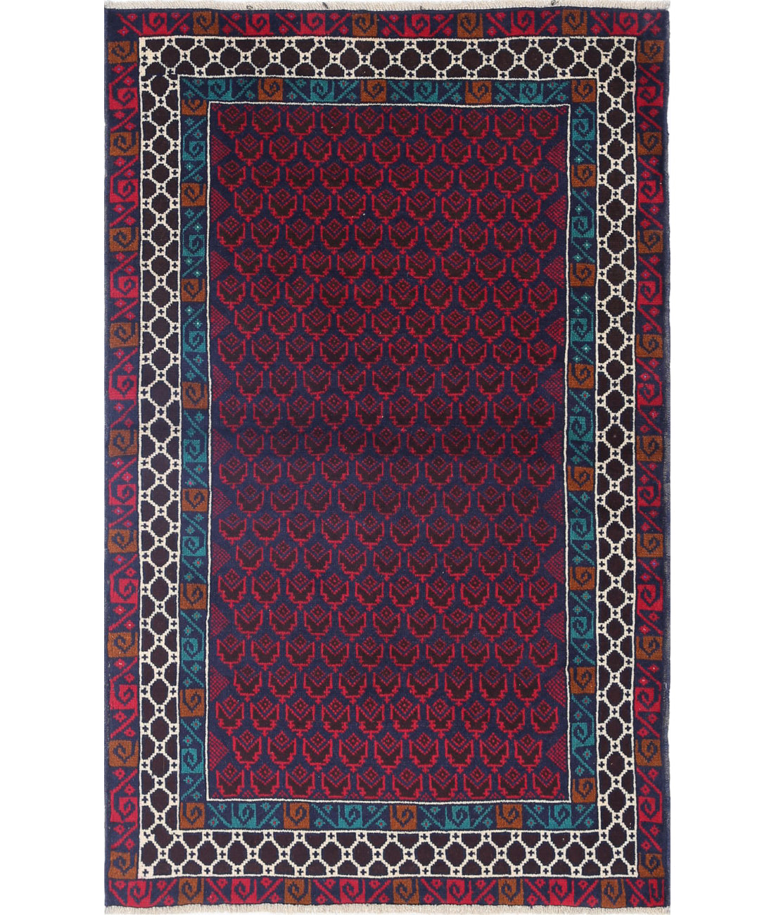 Baluch 2'9'' X 4'5'' Hand-Knotted Wool Rug 2'9'' x 4'5'' (83 X 133) / Red / N/A