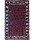 Baluch 2'9'' X 4'5'' Hand-Knotted Wool Rug 2'9'' x 4'5'' (83 X 133) / Red / N/A