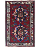 Baluch 2'9'' X 4'5'' Hand-Knotted Wool Rug 2'9'' x 4'5'' (83 X 133) / Red / N/A