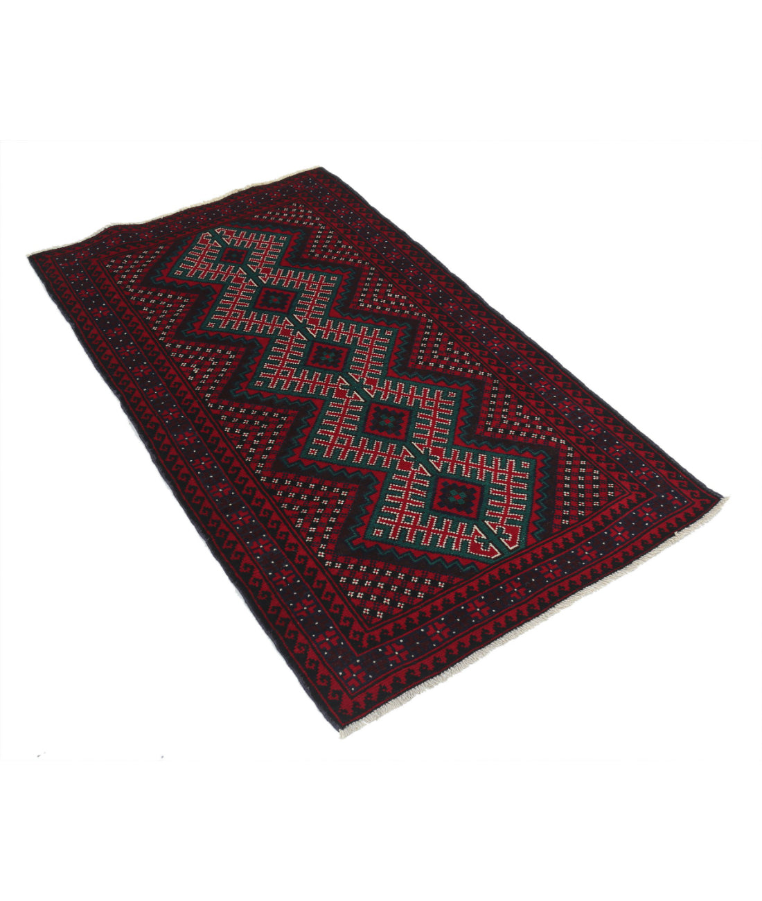 Baluch 2'11'' X 4'11'' Hand-Knotted Wool Rug 2'11'' x 4'11'' (88 X 148) / Red / N/A