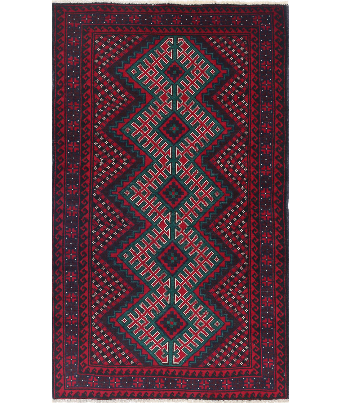 Baluch 2'11'' X 4'11'' Hand-Knotted Wool Rug 2'11'' x 4'11'' (88 X 148) / Red / N/A