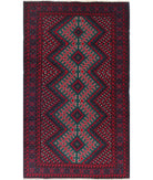 Baluch 2'11'' X 4'11'' Hand-Knotted Wool Rug 2'11'' x 4'11'' (88 X 148) / Red / N/A