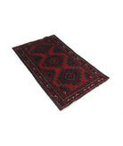 Baluch 2'9'' X 4'10'' Hand-Knotted Wool Rug 2'9'' x 4'10'' (83 X 145) / Red / N/A