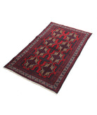 Baluch 2'9'' X 4'5'' Hand-Knotted Wool Rug 2'9'' x 4'5'' (83 X 133) / Red / N/A