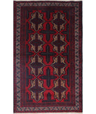 Baluch 2'9'' X 4'5'' Hand-Knotted Wool Rug 2'9'' x 4'5'' (83 X 133) / Red / N/A