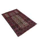 Baluch 3'0'' X 4'11'' Hand-Knotted Wool Rug 3'0'' x 4'11'' (90 X 148) / Red / N/A