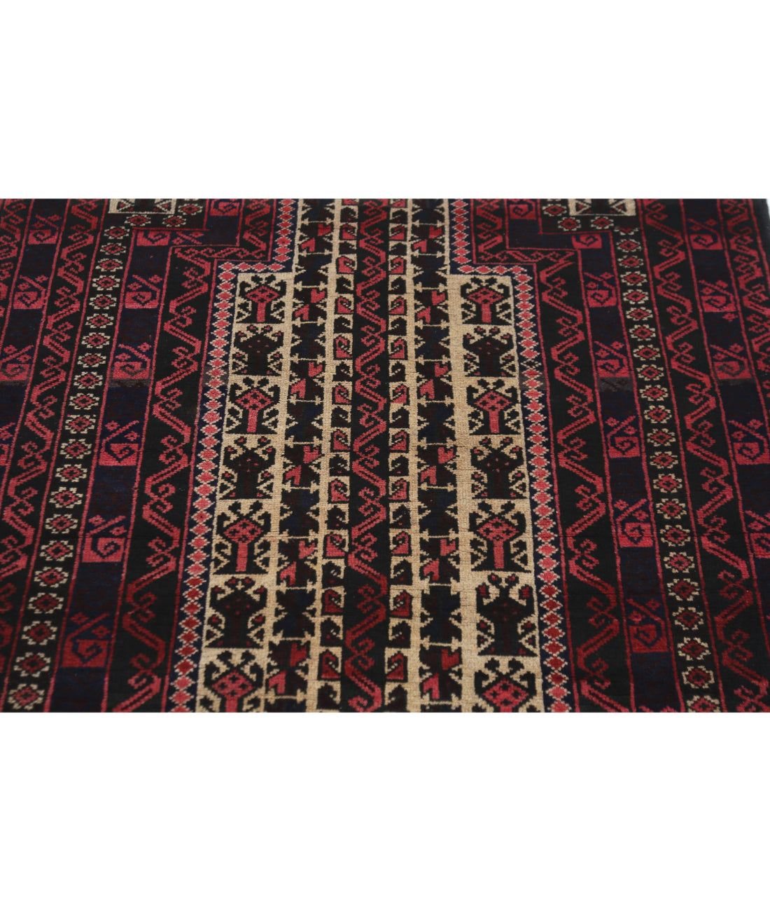 Baluch 3'0'' X 4'11'' Hand-Knotted Wool Rug 3'0'' x 4'11'' (90 X 148) / Red / N/A