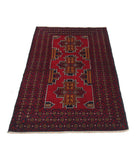 Baluch 2'11'' X 4'10'' Hand-Knotted Wool Rug 2'11'' x 4'10'' (88 X 145) / Red / N/A