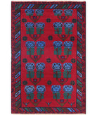 Baluch 2'11'' X 4'5'' Hand-Knotted Wool Rug 2'11'' x 4'5'' (88 X 133) / Red / N/A