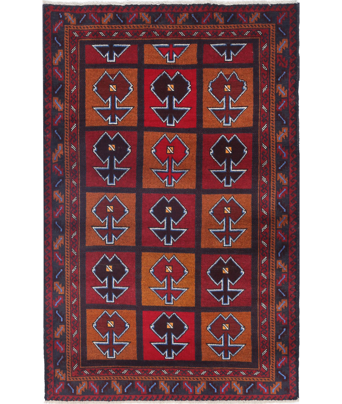 Baluch 2'11'' X 4'5'' Hand-Knotted Wool Rug 2'11'' x 4'5'' (88 X 133) / Red / N/A