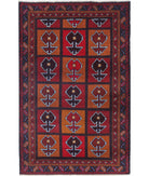 Baluch 2'11'' X 4'5'' Hand-Knotted Wool Rug 2'11'' x 4'5'' (88 X 133) / Red / N/A