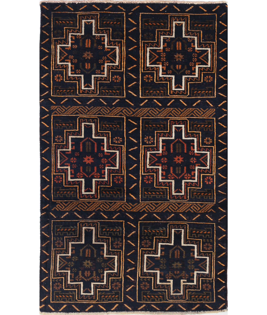 Baluch 2'10'' X 4'9'' Hand-Knotted Wool Rug 2'10'' x 4'9'' (85 X 143) / Red / N/A
