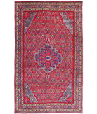 Bijar 6'9'' X 11'6'' Hand-Knotted Wool Rug 6'9'' x 11'6'' (203 X 345) / Red / Blue