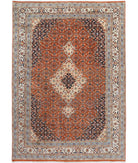 Bijar 7'6'' X 10'10'' Hand-Knotted Wool Rug 7'6'' x 10'10'' (225 X 325) / Red / Ivory