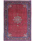 Bijar 6'5'' X 9'9'' Hand-Knotted Wool Rug 6'5'' x 9'9'' (193 X 293) / Red / Blue