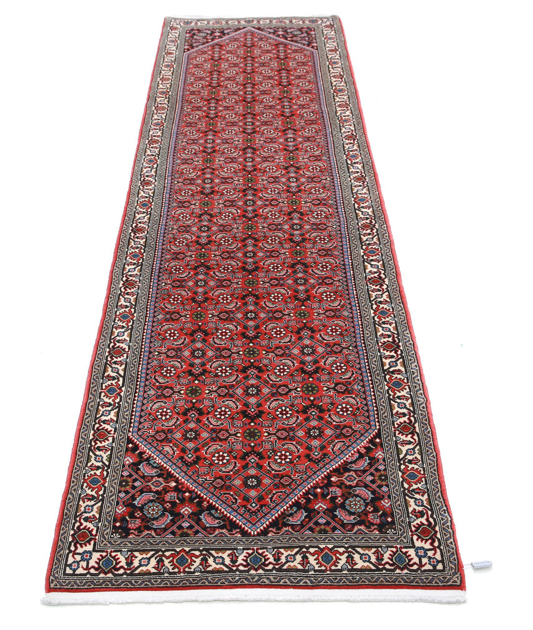 Bijar 2'6'' X 9'5'' Hand-Knotted Wool Rug 2'6'' x 9'5'' (75 X 283) / Rust / Ivory