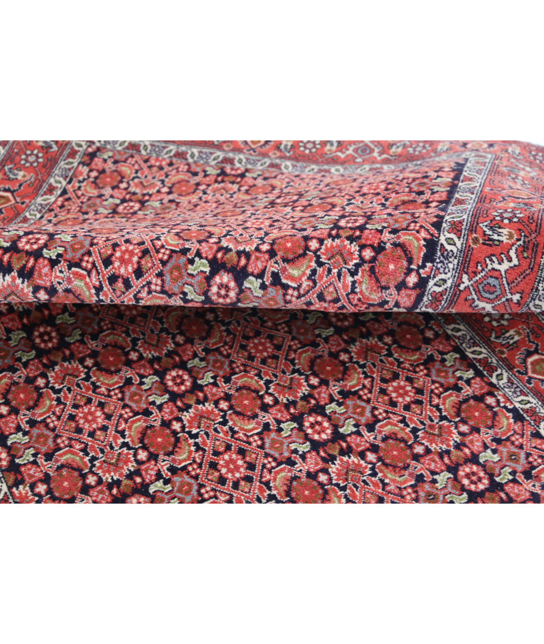 Bijar 2'8'' X 9'2'' Hand-Knotted Wool Rug 2'8'' x 9'2'' (80 X 275) / Blue / Red