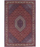 Bijar 6'8'' X 9'11'' Hand-Knotted Wool Rug 6'8'' x 9'11'' (200 X 298) / Red / Ivory