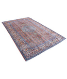 Bijar 6'1'' X 9'3'' Hand-Knotted Wool Rug 6'1'' x 9'3'' (183 X 278) / Peach / Blue