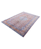 Bijar 6'1'' X 9'3'' Hand-Knotted Wool Rug 6'1'' x 9'3'' (183 X 278) / Peach / Blue