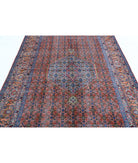 Bijar 6'1'' X 9'3'' Hand-Knotted Wool Rug 6'1'' x 9'3'' (183 X 278) / Peach / Blue