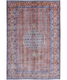 Bijar 6'1'' X 9'3'' Hand-Knotted Wool Rug 6'1'' x 9'3'' (183 X 278) / Peach / Blue