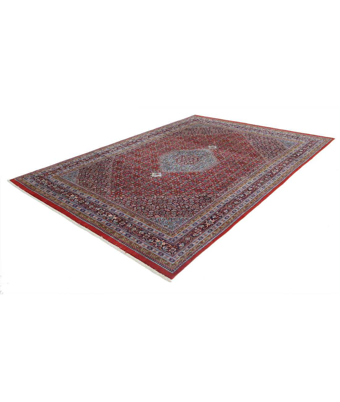 Bijar 7'3'' X 10'3'' Hand-Knotted Wool Rug 7'3'' x 10'3'' (218 X 308) / Red / Blue