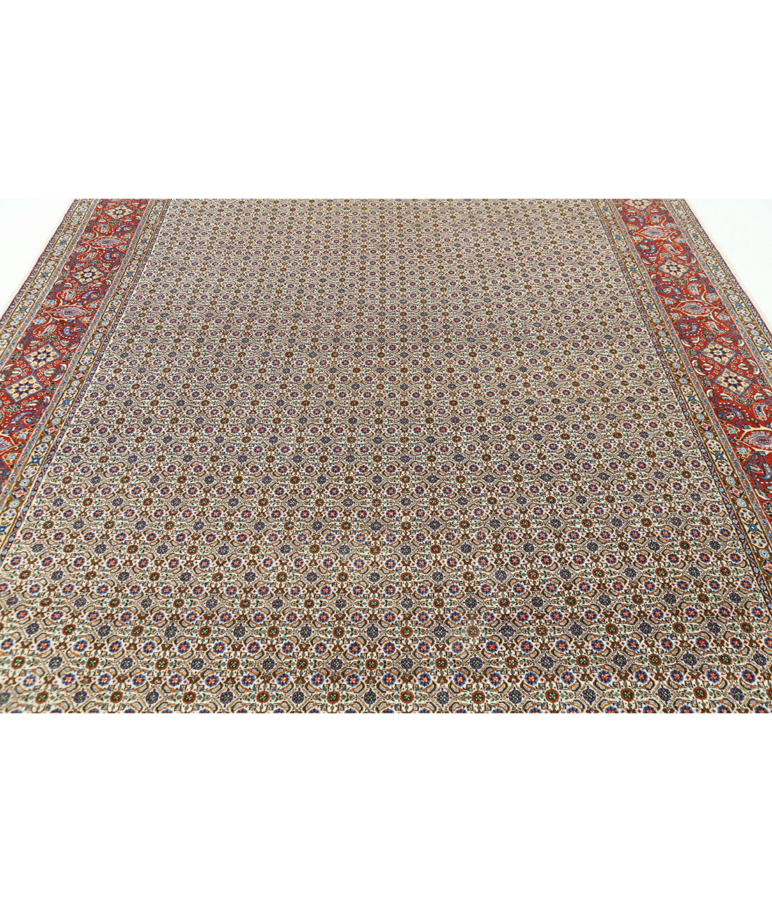 Bijar 7'11'' X 11'0'' Hand-Knotted Wool Rug 7'11'' x 11'0'' (238 X 330) / Ivory / Red