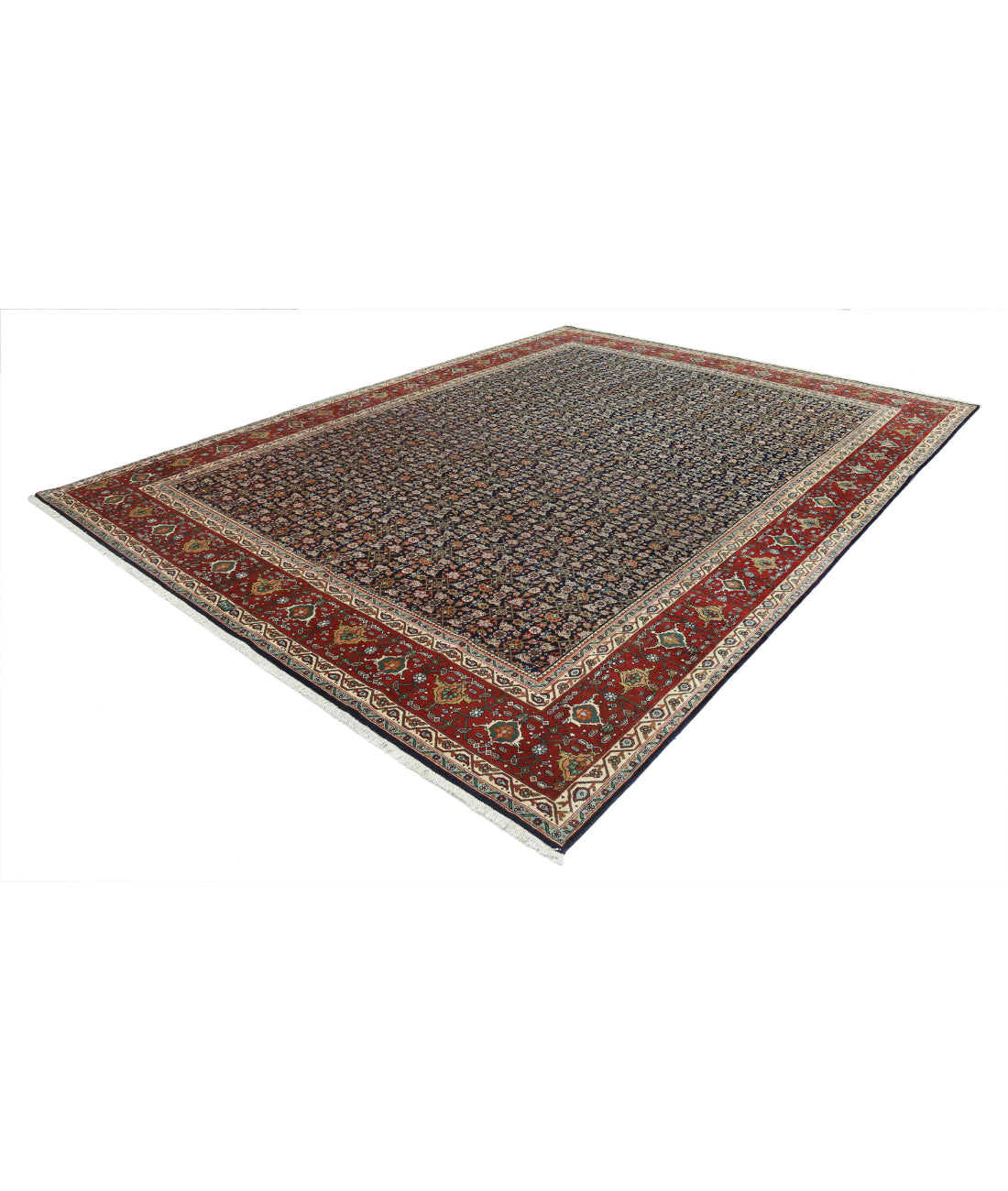 Bijar 9'11'' X 13'4'' Hand-Knotted Wool Rug 9'11'' x 13'4'' (298 X 400) / Blue / Red