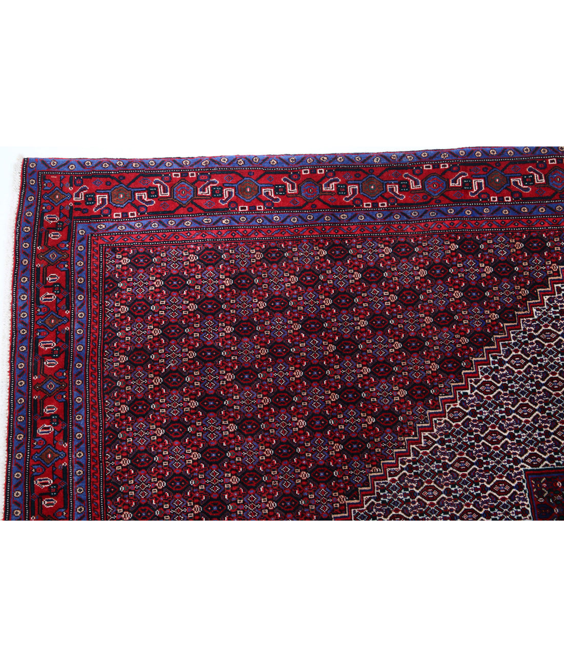 Bijar 6'8'' X 10'11'' Hand-Knotted Wool Rug 6'8'' x 10'11'' (200 X 328) / Blue / Red