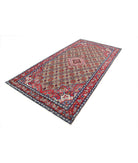 Bijar 5'1'' X 10'2'' Hand-Knotted Wool Rug 5'1'' x 10'2'' (153 X 305) / Taupe / Red