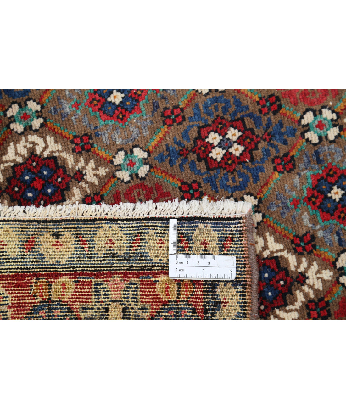 Bijar 5'1'' X 10'2'' Hand-Knotted Wool Rug 5'1'' x 10'2'' (153 X 305) / Taupe / Red