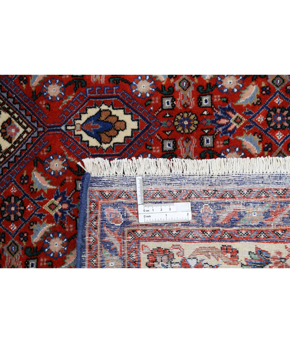 Bijar 6'7'' X 10'0'' Hand-Knotted Wool-Silk Rug 6'7'' x 10'0'' (198 X 300) / Red / Ivory