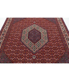 Bijar 6'7'' X 9'10'' Hand-Knotted Wool-Silk Rug 6'7'' x 9'10'' (198 X 295) / Red / Ivory