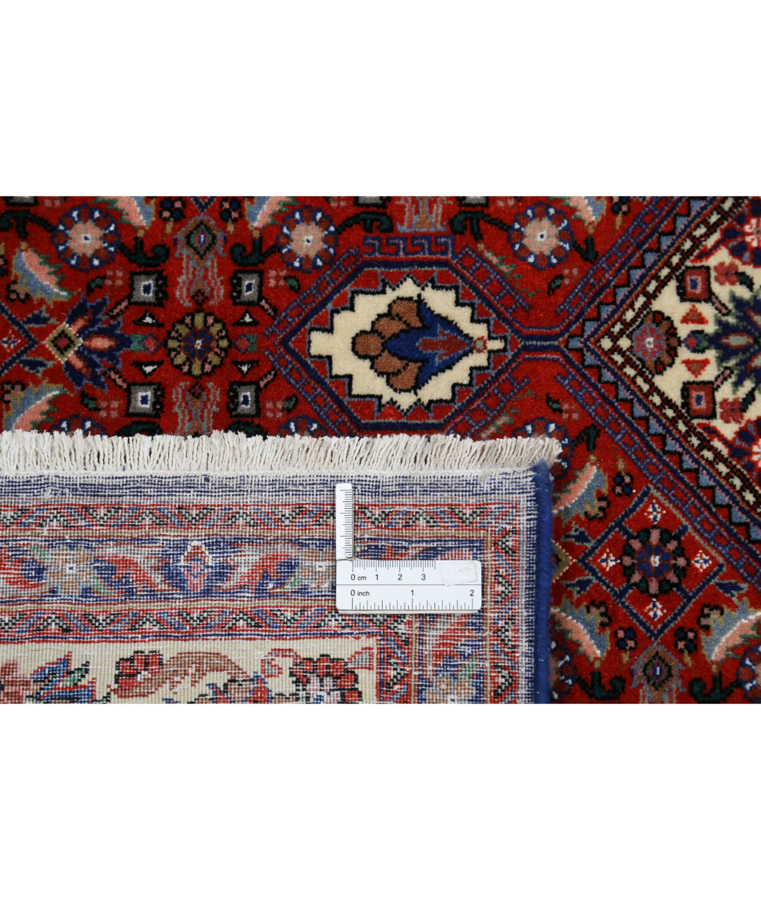Bijar 6'7'' X 9'10'' Hand-Knotted Wool-Silk Rug 6'7'' x 9'10'' (198 X 295) / Red / Ivory