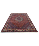 Bijar 6'6'' X 9'9'' Hand-Knotted Wool-Silk Rug 6'6'' x 9'9'' (195 X 293) / Red / Ivory