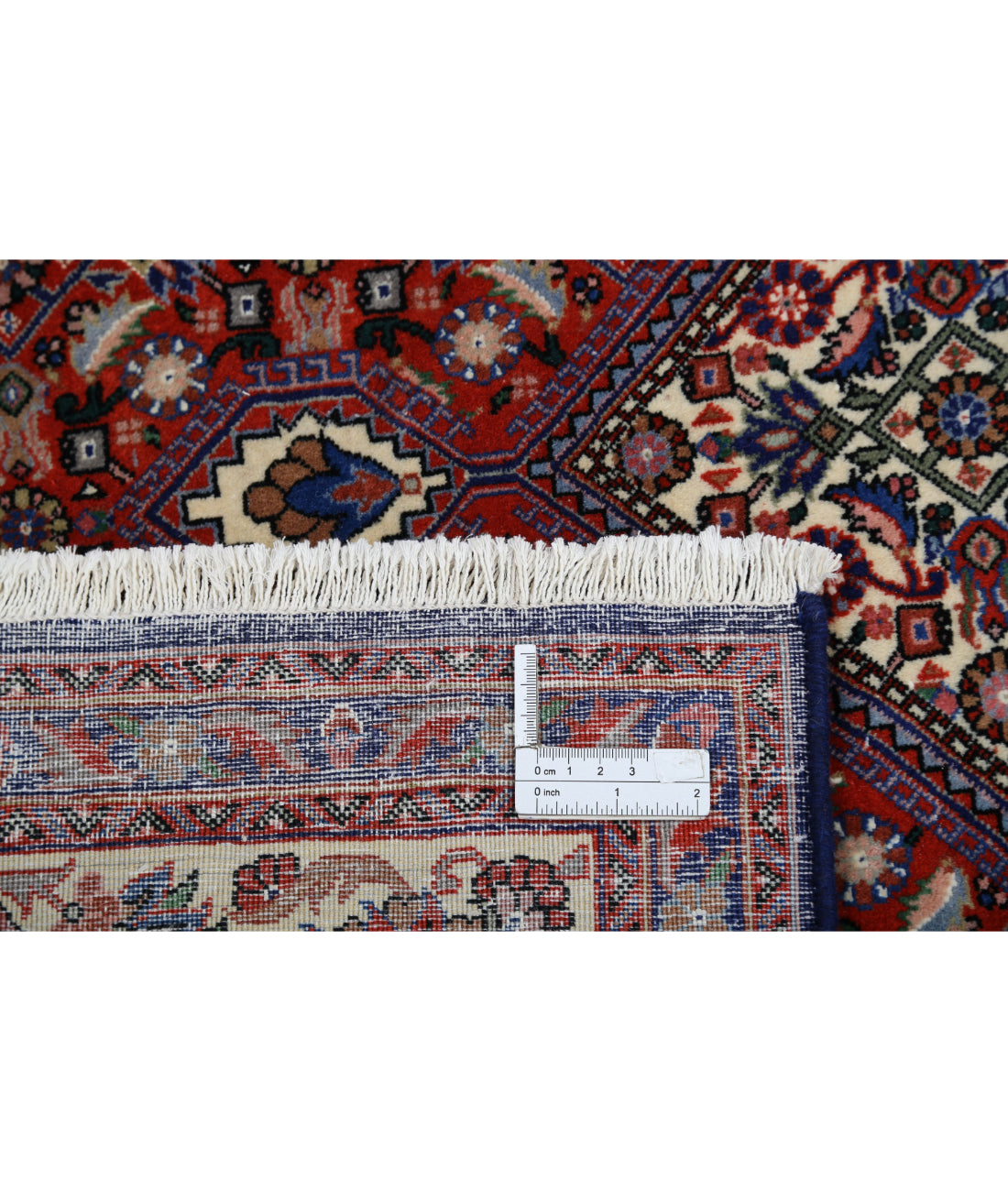 Bijar 6'7'' X 9'9'' Hand-Knotted Wool-Silk Rug 6'7'' x 9'9'' (198 X 293) / Red / Ivory