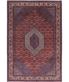 Bijar 6'7'' X 9'9'' Hand-Knotted Wool-Silk Rug 6'7'' x 9'9'' (198 X 293) / Red / Ivory